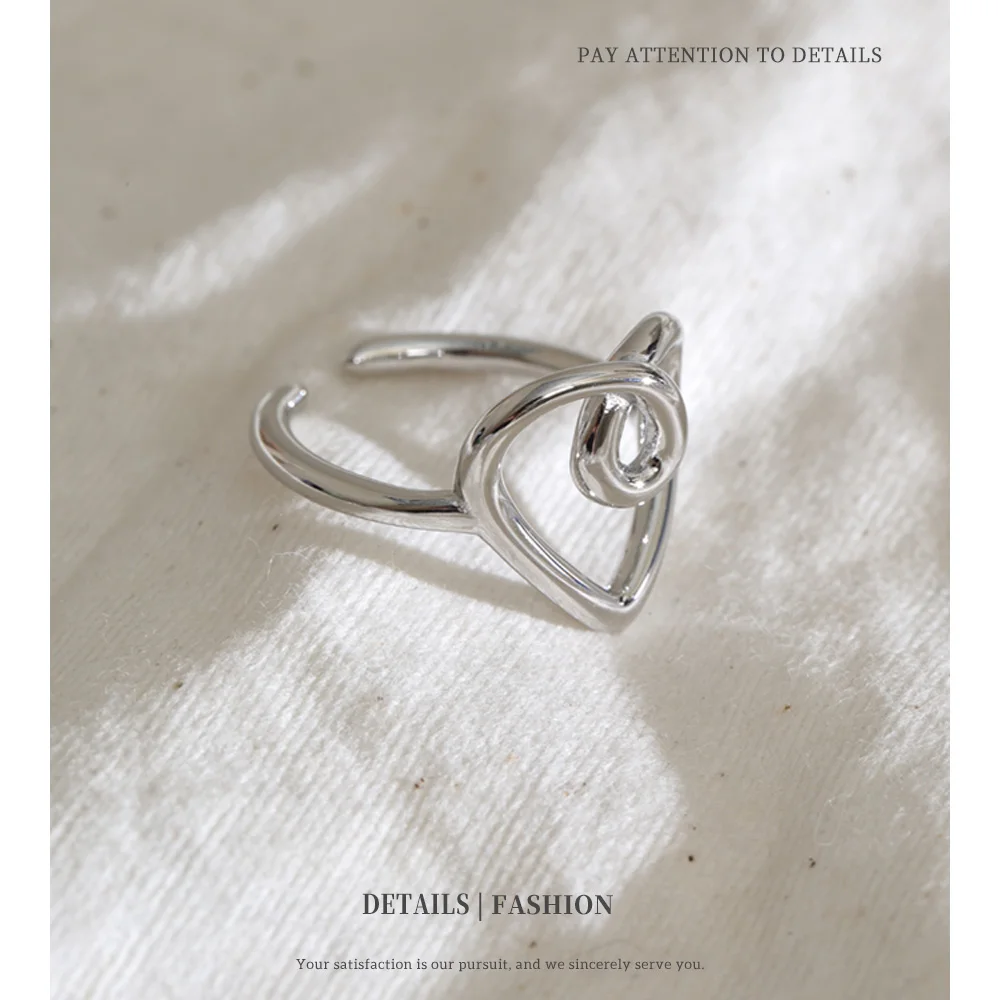NiNice Stainless Steel Ring PVD Plated Hollow Heart Love Open High Quality Jewelry New Arrivals Gift