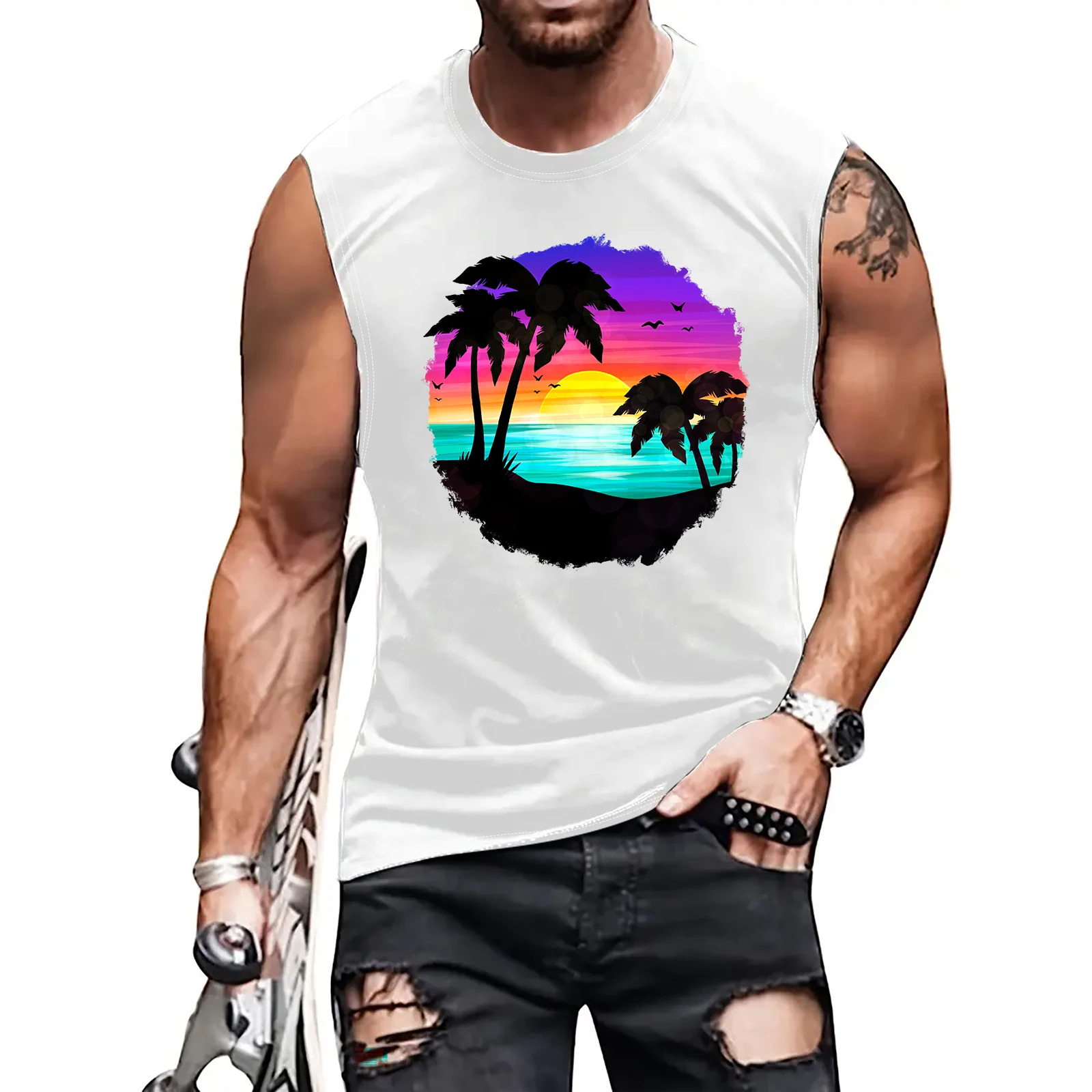 

[You're My Secret] Summer Men's Gym Tank Top Fitness Clothing Sleeveless Outdoor Sports Gym Quick Dry Bodybuilding Shirt Vests