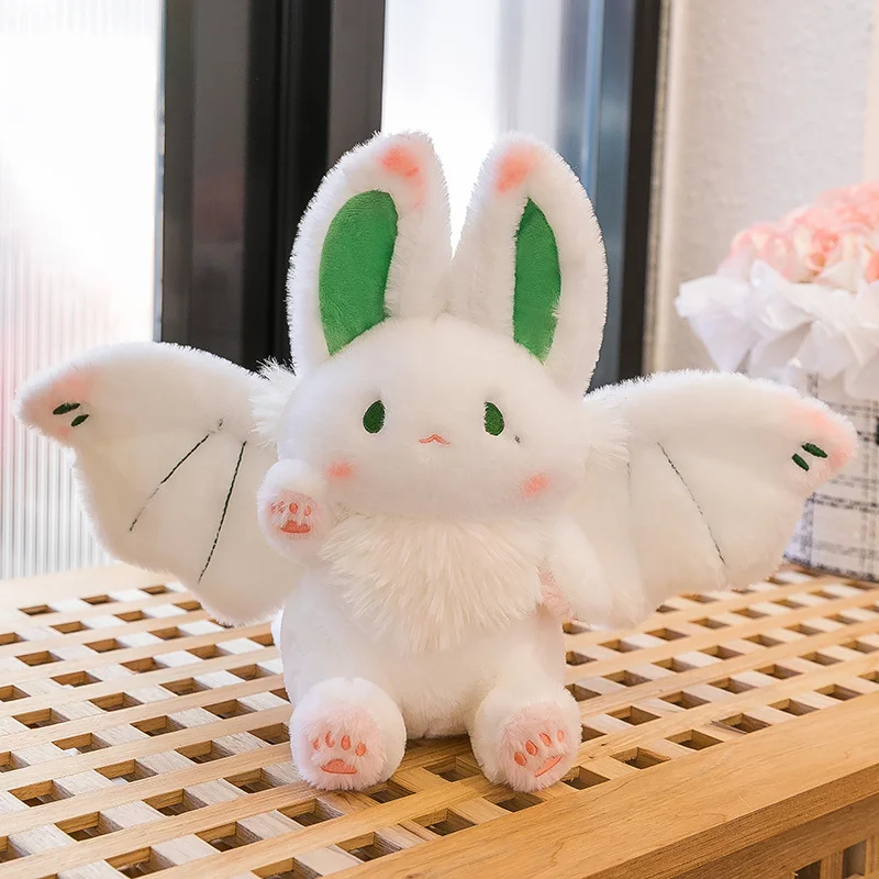 Kawaii Bat Rabbit Plush Toys Flying Rabbit Plush Doll Stuffed Animals Toys Gift For Kids  Birthday  Christmas