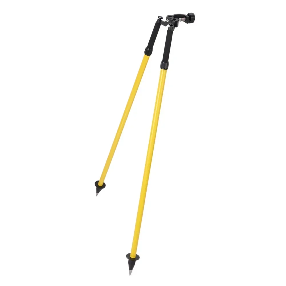 2024 bippé de alumínio do pólo do prisma em bípode amarelo do tripé de levantamento