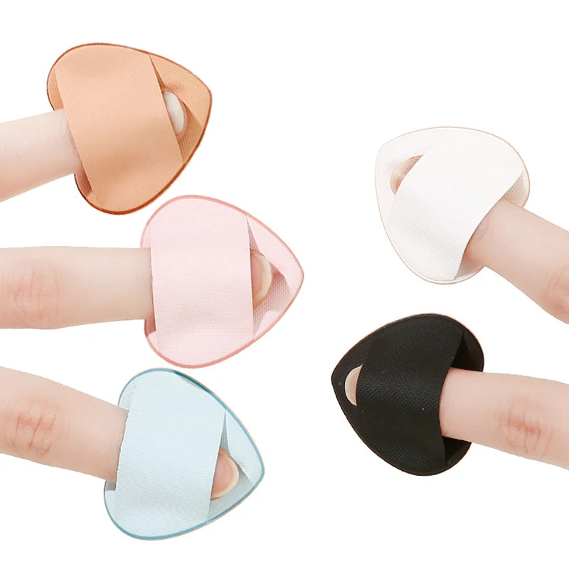 10/20/30/50 قطعة على شكل قلب إصبع مسحوق نفث الجافة والرطبة ثنائي الاستخدام يشكلون الإسفنج المحمولة المخفي الأساس نفث ماكياج أداة