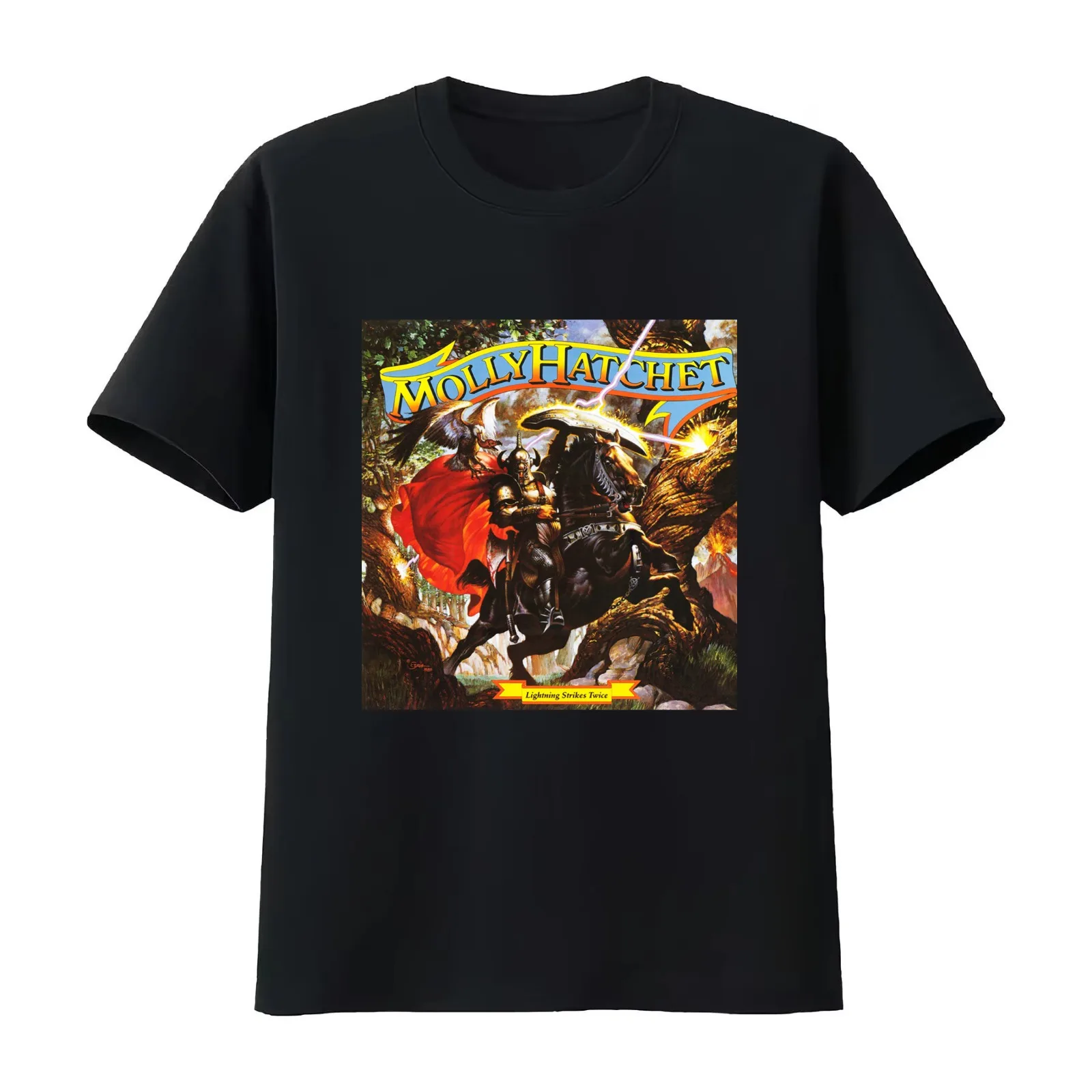 molly hatchet lightning strikes 2021 kakakatin T-Shirt Summer Casual Cotton Tee Oversized Streetwear Tops Unisex Men Women