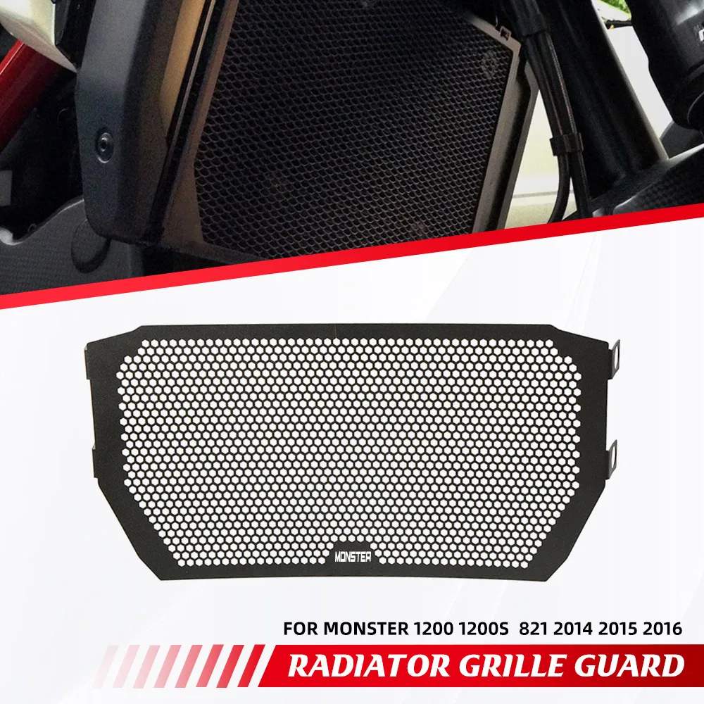 

FOR DUCATI MONSTER 1200 1200S 821 2014 2015 2016 Motorcycle Radiator Guard Grille Cover Protector Cooler Protection Accessories