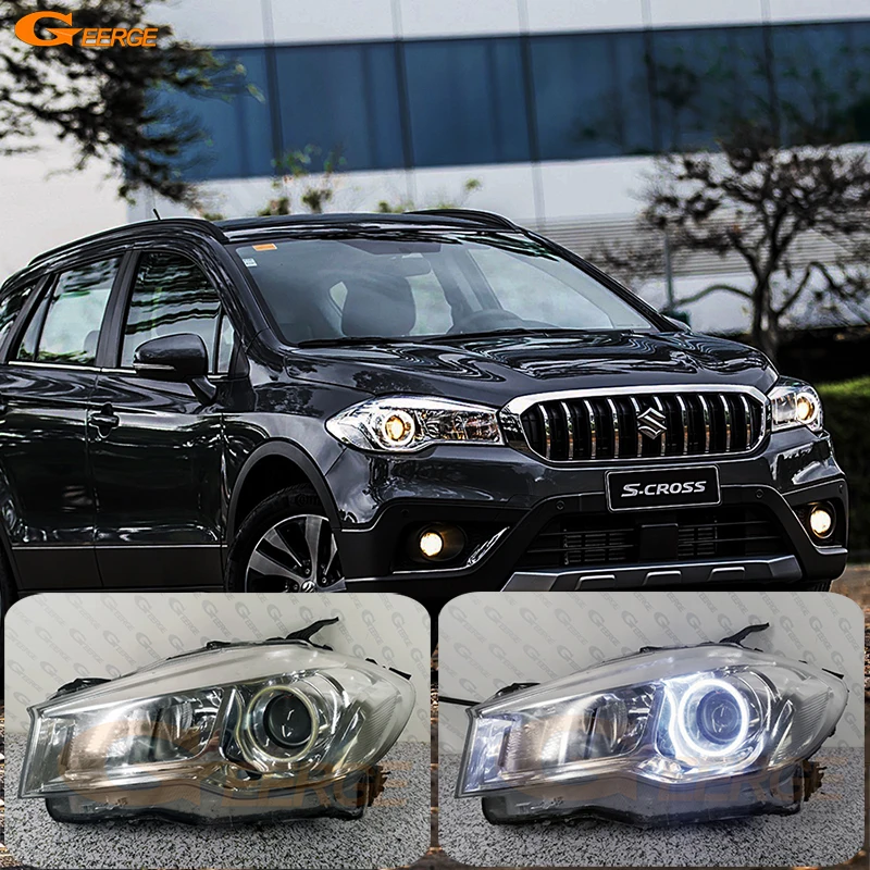 

For Suzuki SX4 S-Cross JY Facelift 2017 2018 2019 Day Light Excellent Ultra Bright COB Led Angel Eyes Kit Halo Rings
