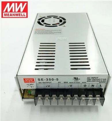 MEAN WELL Taiwan Ming weft switch power supply SE-350-5 5V/60A Single output power supply SE 350 12V 15V 24V 27V 36V 48V