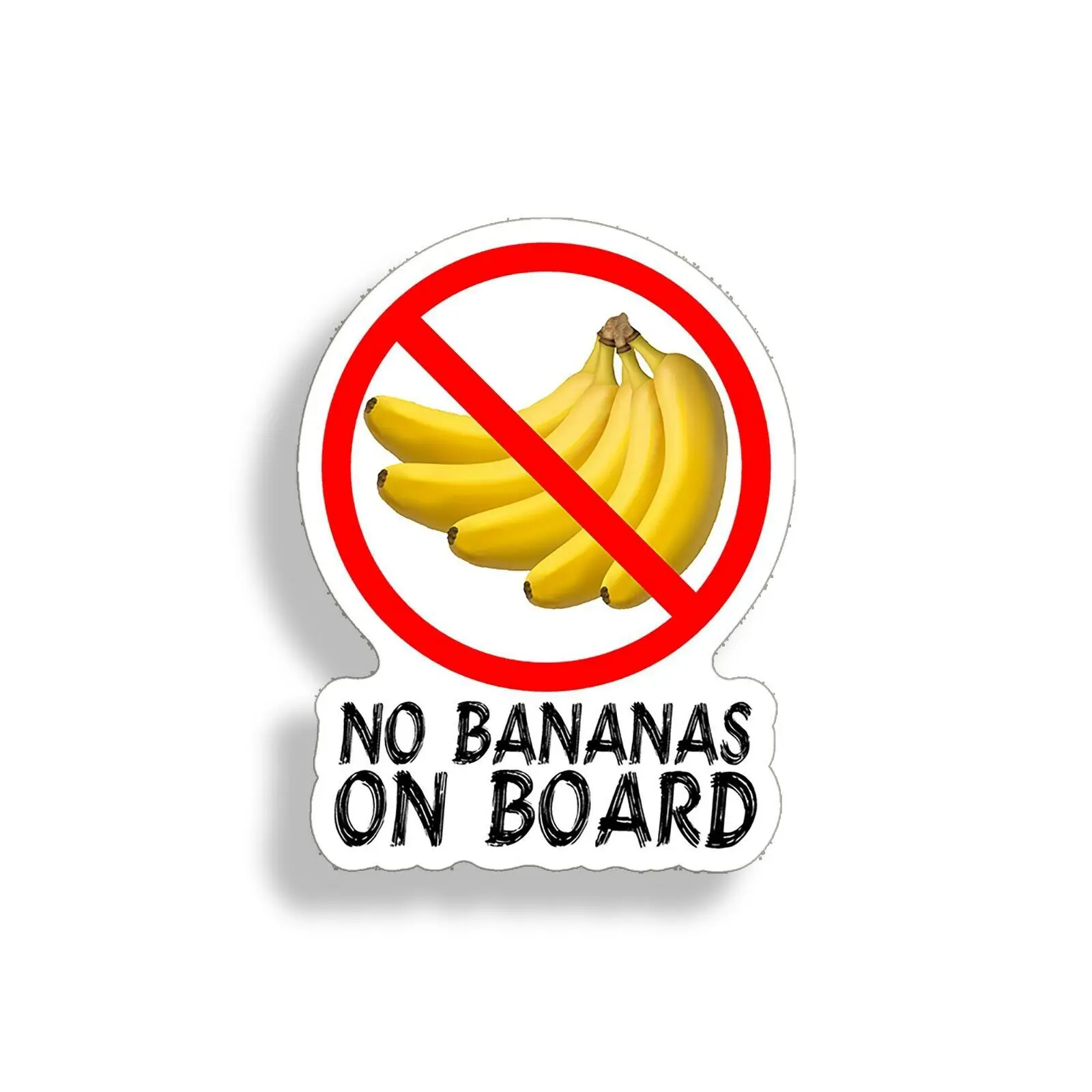 Warning No Bananas, Paper Fish, Fishing Boats, Car Windows, Bumpers, Silly Vinyl Waterproof Reflective Stickers on The Boat