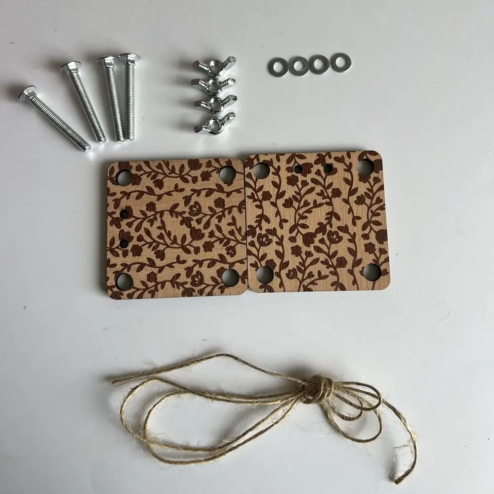 Wooden Pocket Flower Press DIY Portable Specimen Embossing Device Multi-style Keychain Press Flower Tool Making Dried Flower