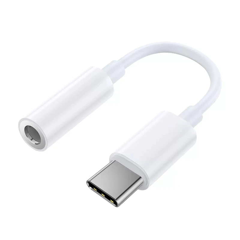 Type-C to 3.5mm Earphone Audio Cable Adapter for Samsung Xiaomi Redmi Honor OPPO VIVO Realme iQOO Piexl Digital Signal Converter