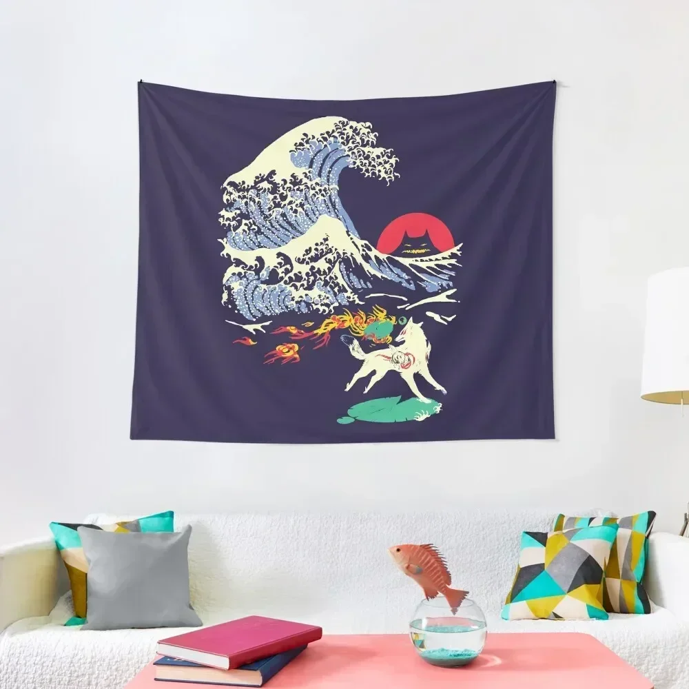 

The Great Wave off Oni Island Tapestry Bedroom Decor Japanese Room Decor Tapestry