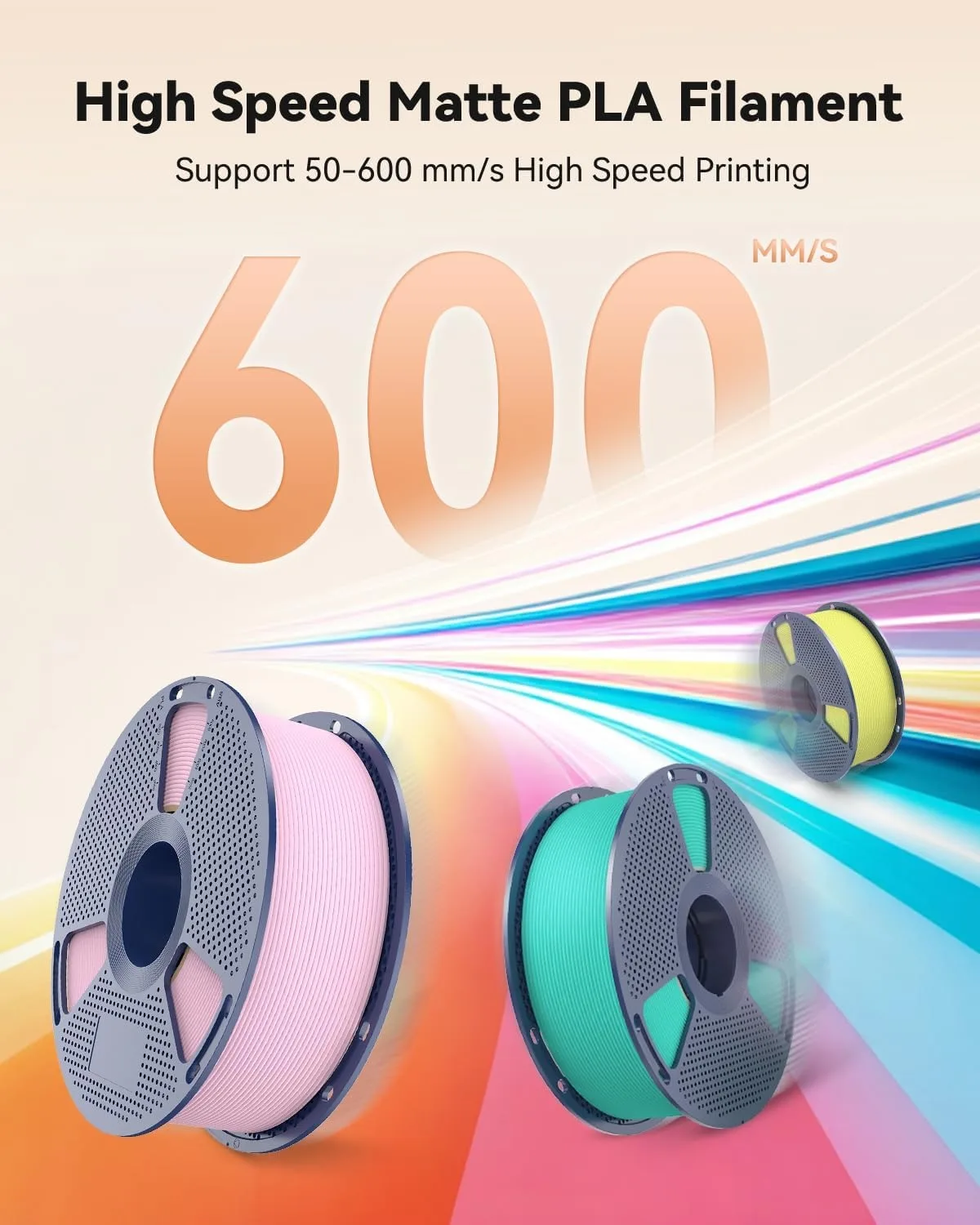 SUNLU 5KG（PLA Classic)High Speed Matte PLA Filament 1.75mm 1kg Spool (2.2lbs) High Speed Printing Filament Fit Most FDM Printer