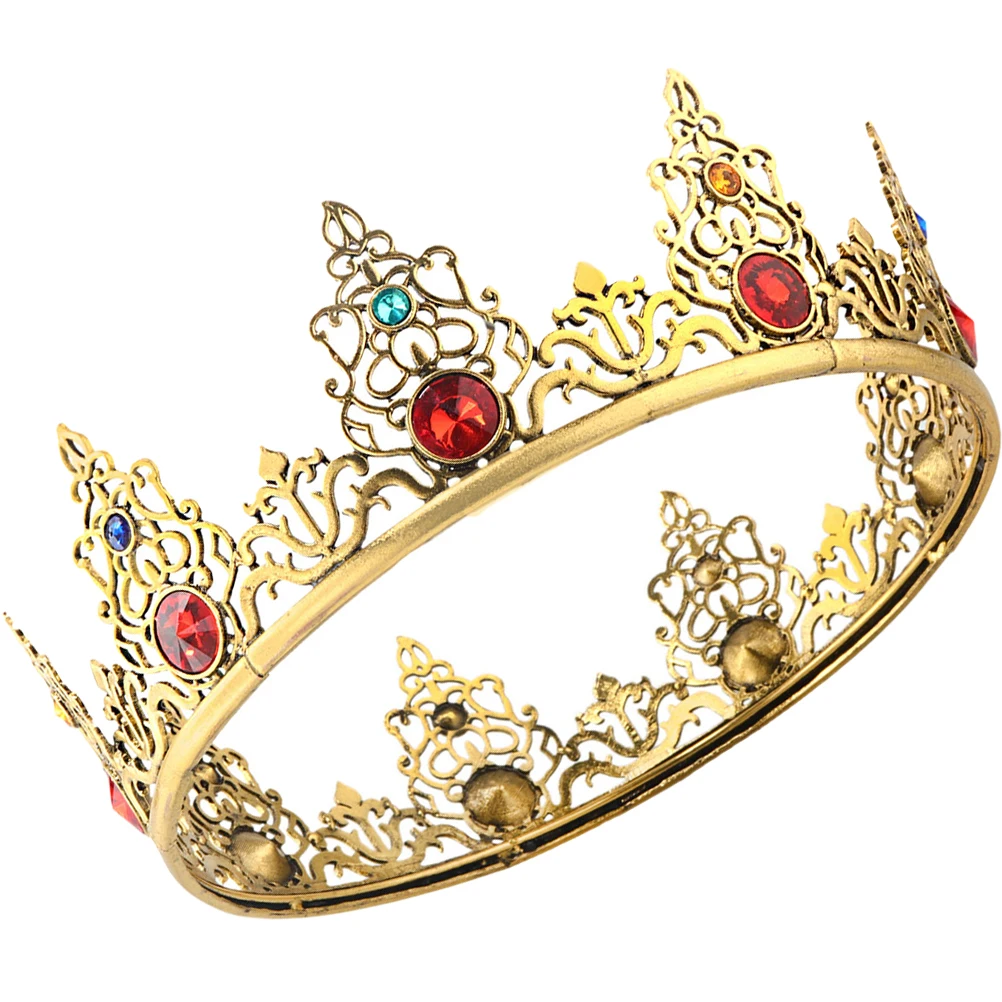 

Crown For Men Vintage Costume Wedding Halloween Party Accessory Lightweight Comfortable Decorative Crowns Performance