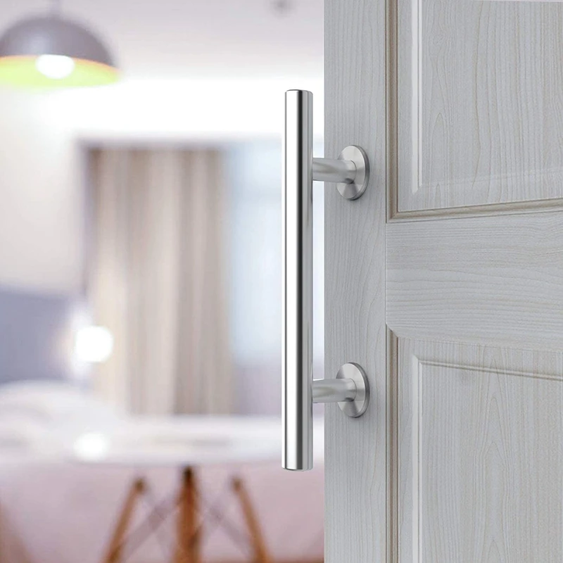 New 12 Inch Stainless Barn Door Pull Handle Set Stainless 12 Inch Round Gate Handle For Barn Door Gates Garages Sheds