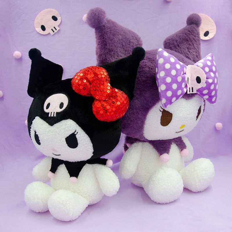 Sanrio Plush Toys Kuromi My Melody Cartoon Anime Plush Stuffed Doll Cute Room Plushies Bolster Children's Holiday Birthday Gifts