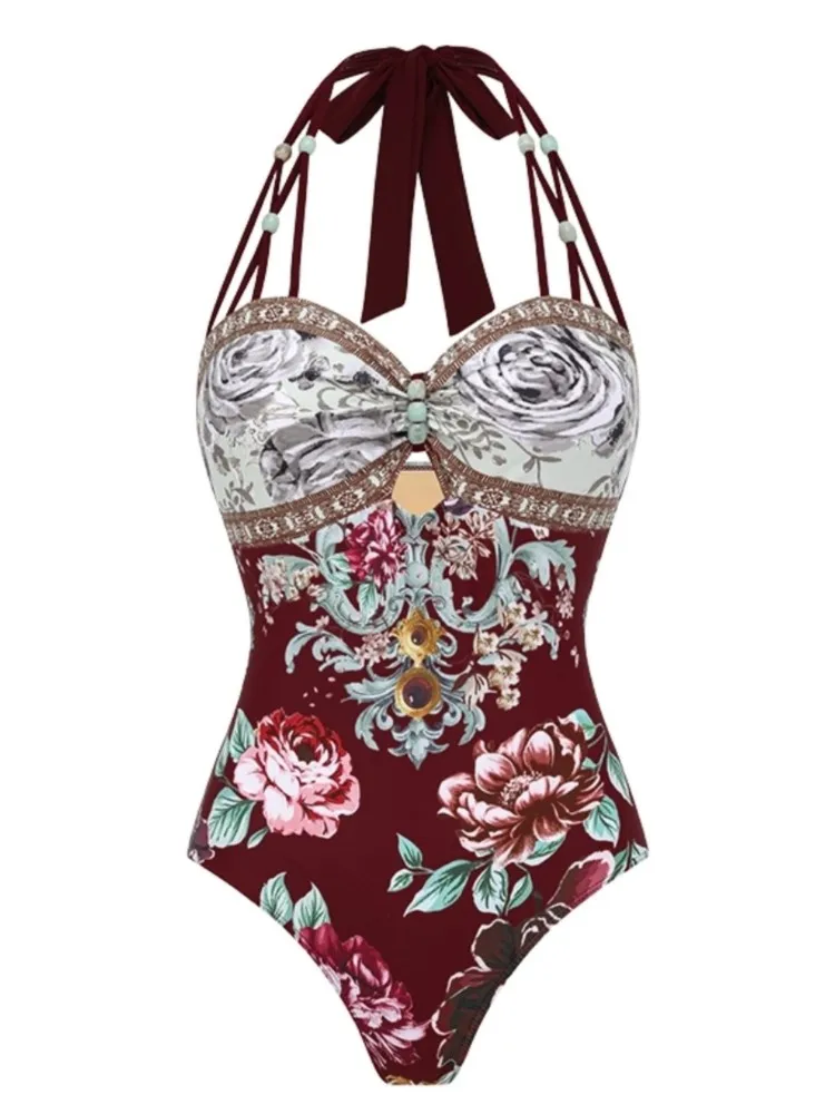 Neuer sexy Badeanzug mit hoher Taille für Damen, Sommer-Bikini-Set, ärmelloser Badeanzug, Strand-Badeanzug für Frauen.