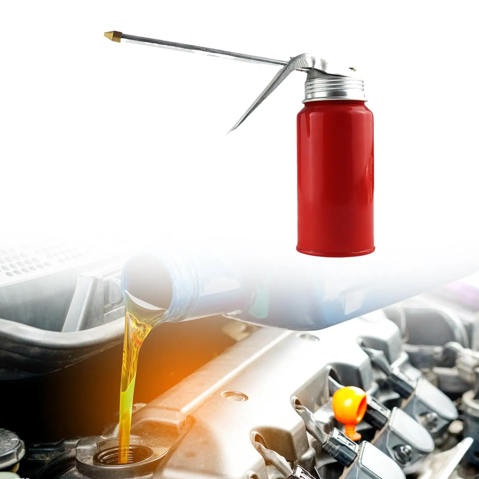 Ручной насос Масленка Металлическая масляная банка Масляный горшок с носиком Насос Масленка Промышленные домашние транспортные средства Смазочное масло Банка для гаража