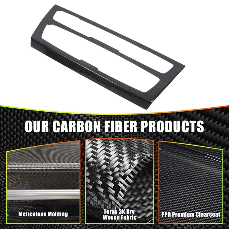 

Real Carbon Fiber For BMW 1 2 Series F20 F21 F22 F23 2012-2016 Central Control Air Conditioning Mode Button Frame Trim Sticker