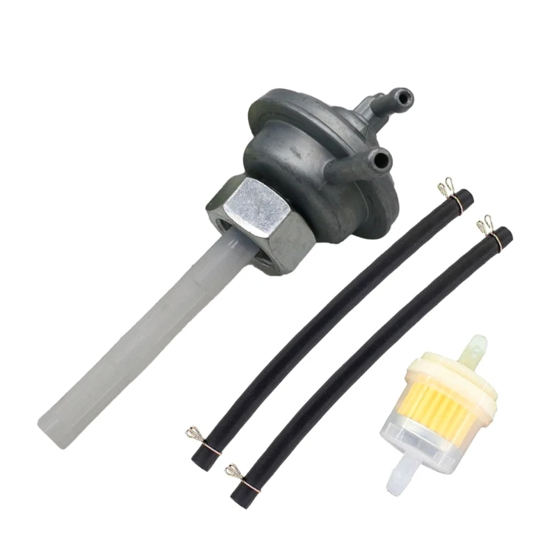 Fuel Pump  Vacuum Petcock with 50mm White Tube Replacement Motorcycle Accessories for GY6 50cc 150cc