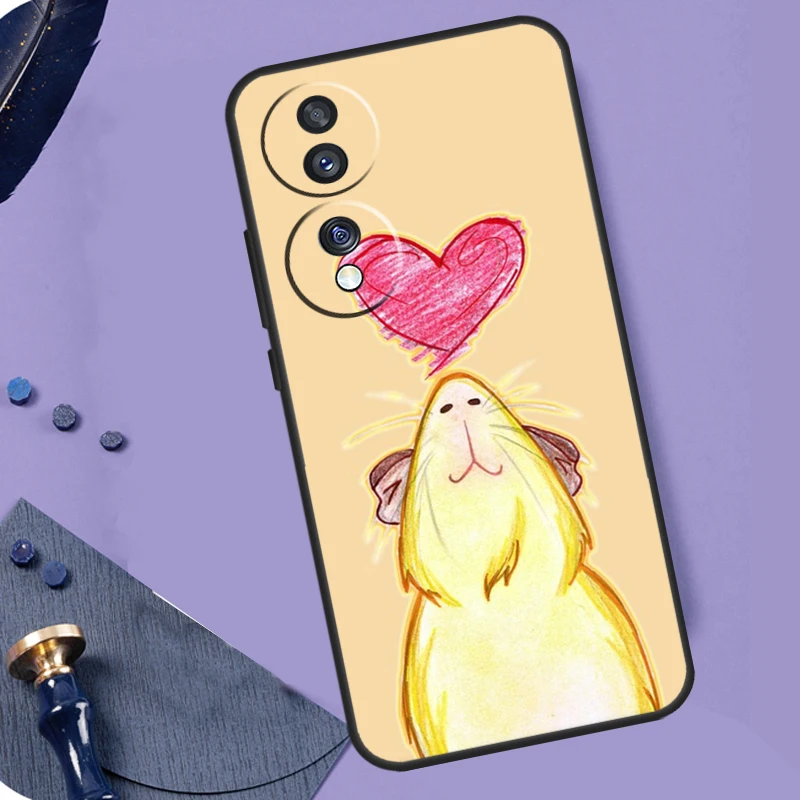 Cute Cartoon Guinea Pig For Honor Magic 6 5 Pro Lite 50 70 90 Case For Honor X9b X8b X7 X8 X9 X6a X7a X8a X9a Cover