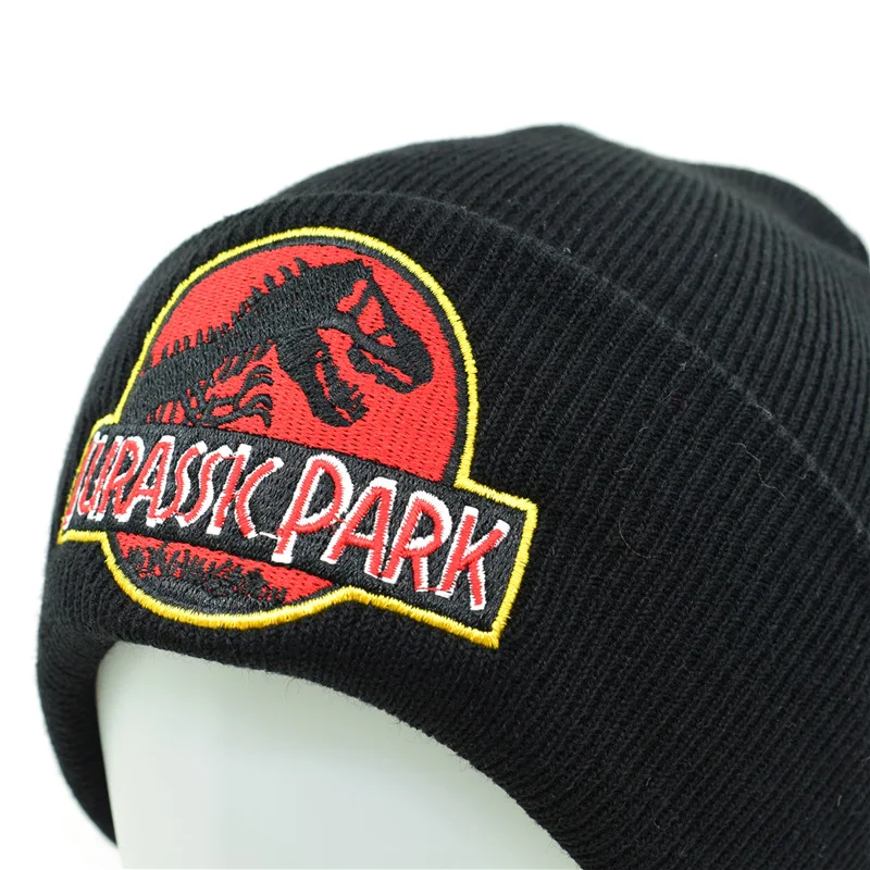 Jurassic-Park Dinosaur Caps Winter Hat Beanie Cotton Knit Skullies Beanie Hip Hop Outdoor Streetwear Hats Christmas Hat for fans