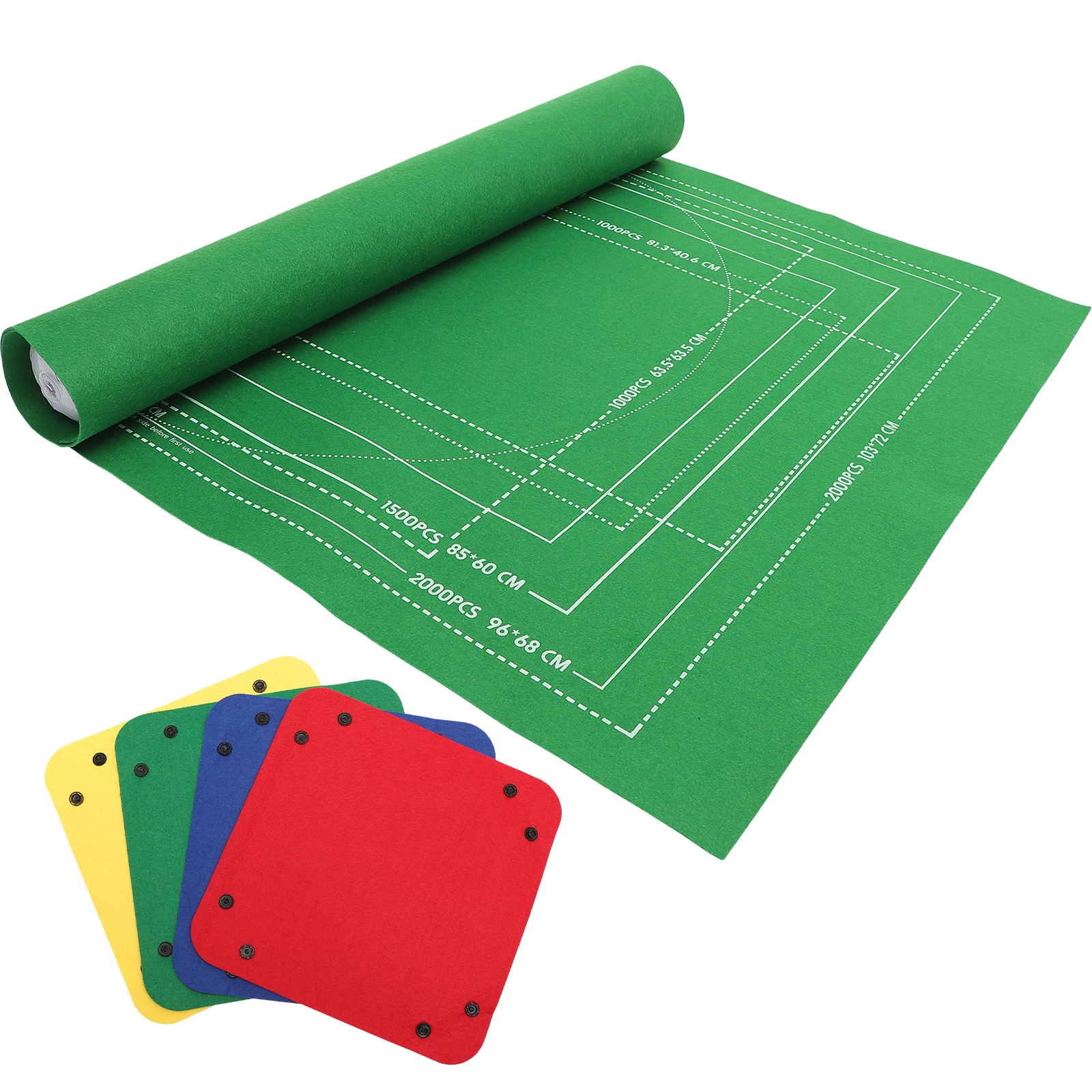 Puzzle Storage Mat Thick Felt Mats for Floor Jigsaw Puzzles Adults Blanket 2000 Pieces Easy Sorting Inflatable Tube Fixing Bands