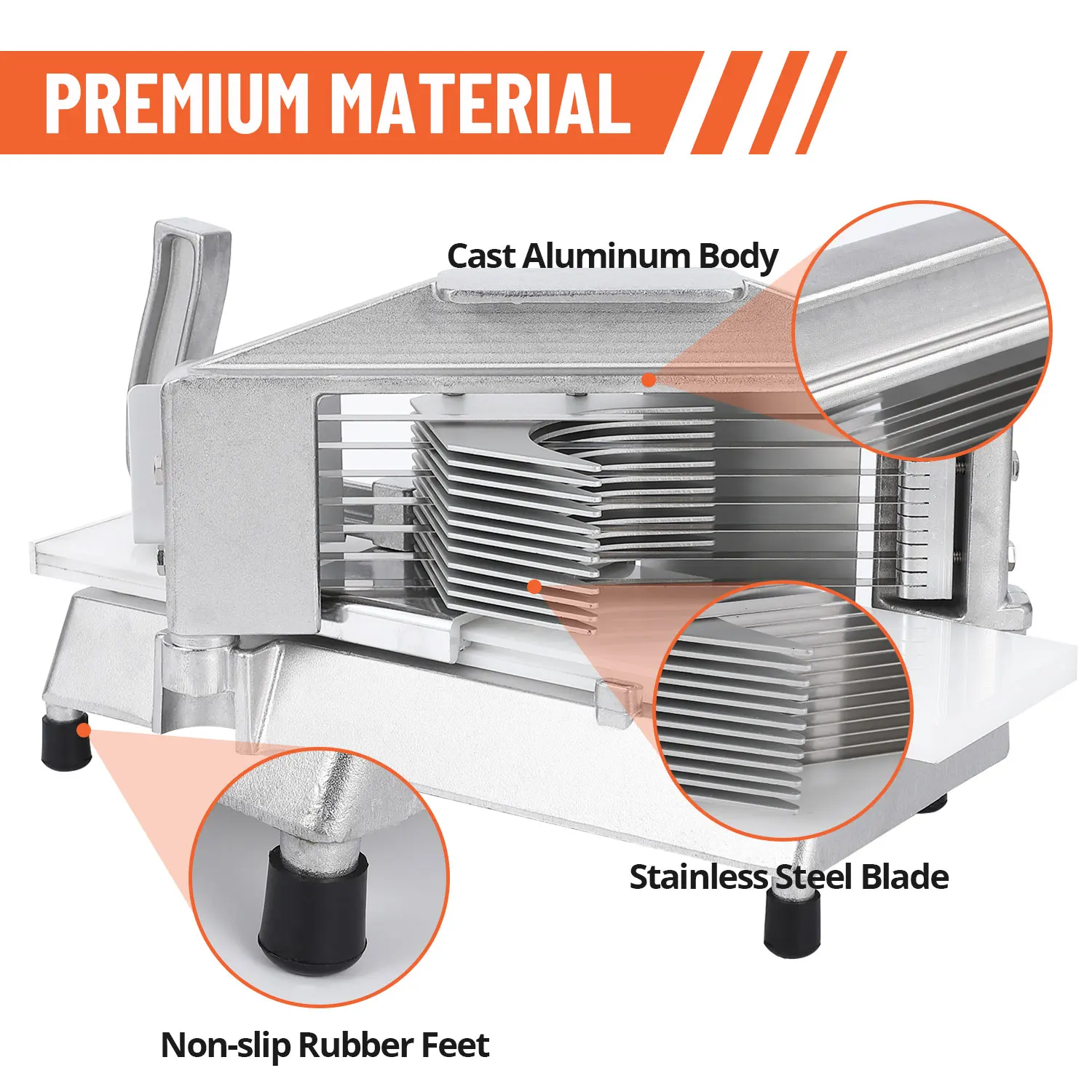 トマトスライサー、3/8インチトマトカッター野菜スライサー、レストランや家庭用ステンレス製