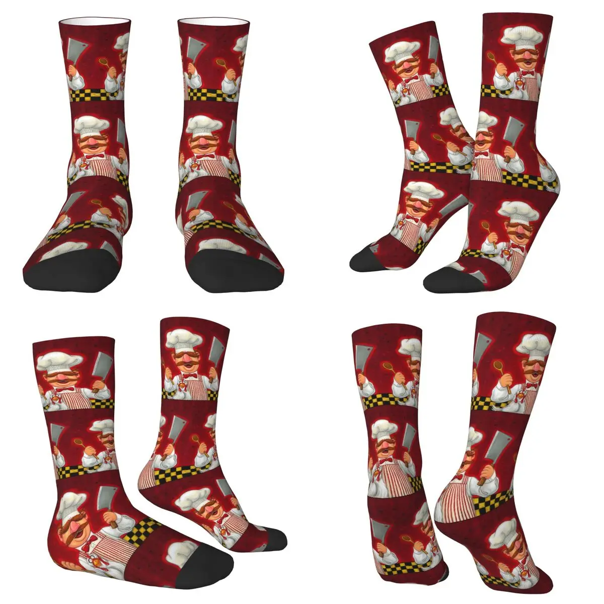 

Шведские носки шеф-повара и курицы в стиле Харадзюку, супер мягкие чулки, всесезонные длинные носки, аксессуары для мужчин и женщин, рождественские подарки