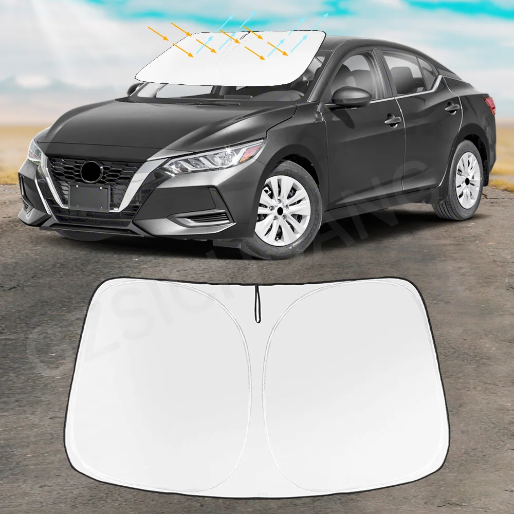 

Car Windshield Sun Shade Covers Visors Auto Front Window Sunscreen Parasol Coche For Nissan Sentra 2020-2022 2023 2024 Sunshade