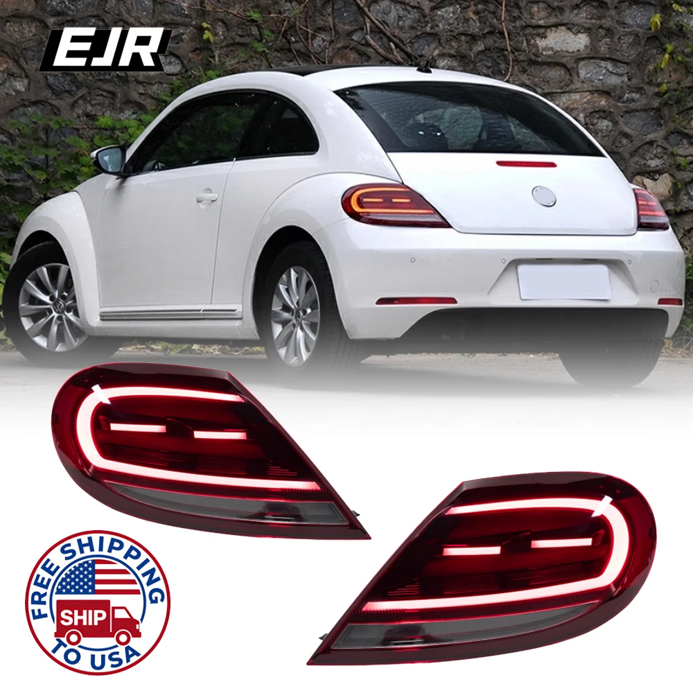 

EJR Car Light For Volkswagen Beetle Taillight 2013-2019 Upgrade LED Rear Tail Lights Dynamic Turn Signal Car Lamp Accessories