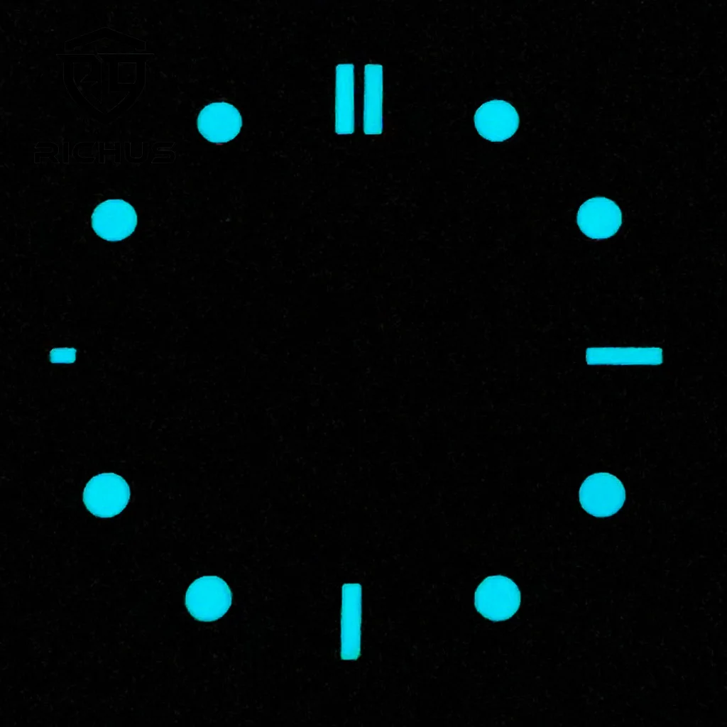 قرص ساعة ريتشوس 32 ملم مع عقارب مضيئة تناسب NH39 ملحقات ساعة الحركة