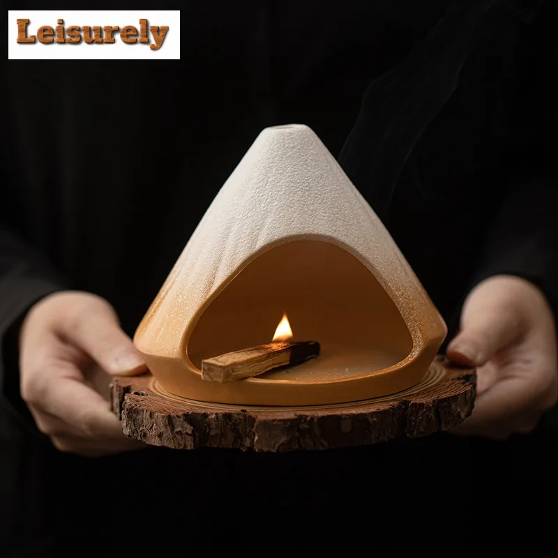 جبل فوجي حامل البخور بالو سانتو حامل الناشر البخور المشرق المعطرة الشموع العطرية مبخرة الحلي المنزلية
