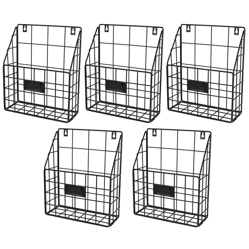 X64A-5X Wire Mail Basket - Wall Mounted Hanging Folder/Document Organizer - Economic & Easy To Install Tray (1 Slot)