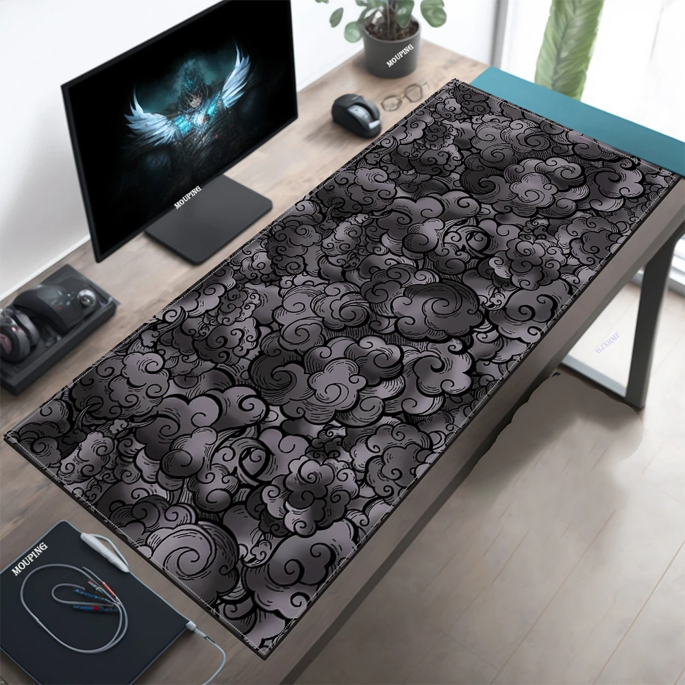 

Black Clouds Mouse Pad Japan Deskmat Carpet Large Gaming Mousepad Laptop Kawaii Computer Offices Playmat Mouse Mats Accessories