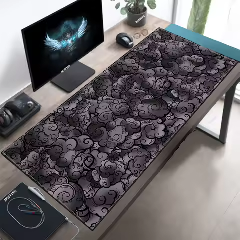 Black Clouds Mouse Pad Japan Deskmat Carpet Large Gaming Mousepad Laptop Kawaii Computer Offices Playmat Mouse Mats Accessories