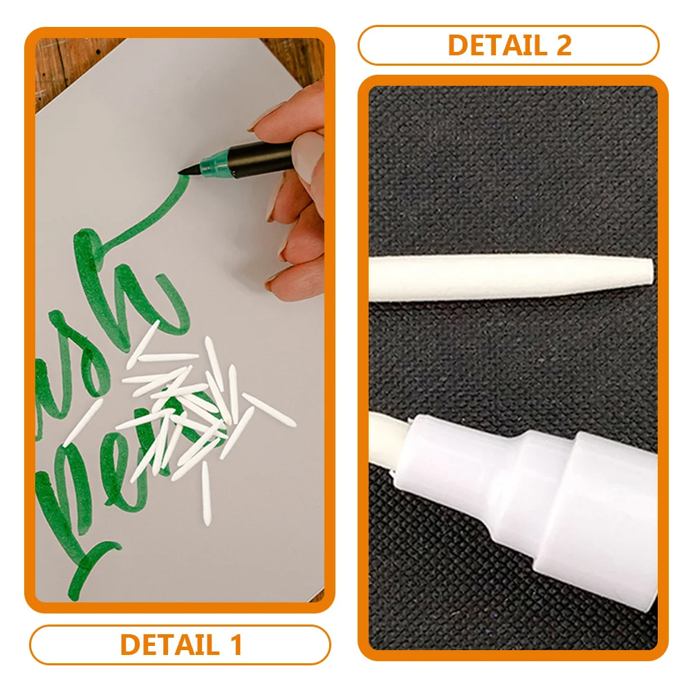 

20pcs Replacement Nibs Paint Pen Marker Points Erasable Gel Tips Daily Use Fiber Material Long Lasting Student