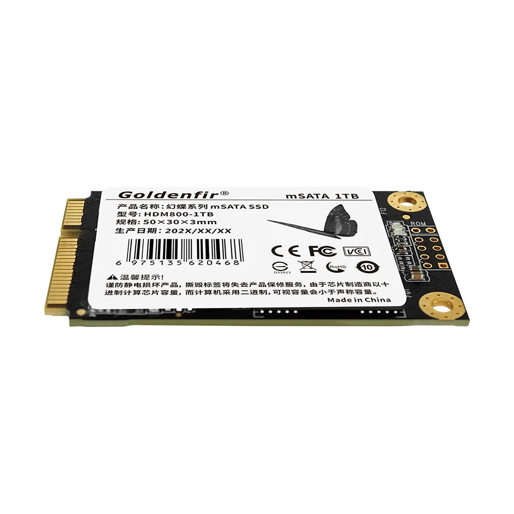 Goldenfir msata ssdモデルD800 128ギガバイト256ギガバイト512ギガバイト1テラバイトソリッドステートドライブ内蔵ハードディスク