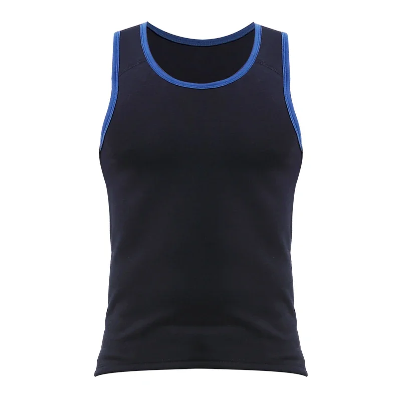 Modal Herren Thermoweste Sport-Fleece Verdicktes Enganliegendes Unterhemd Ärmelloses Slim-Fit Westen-Oberteil