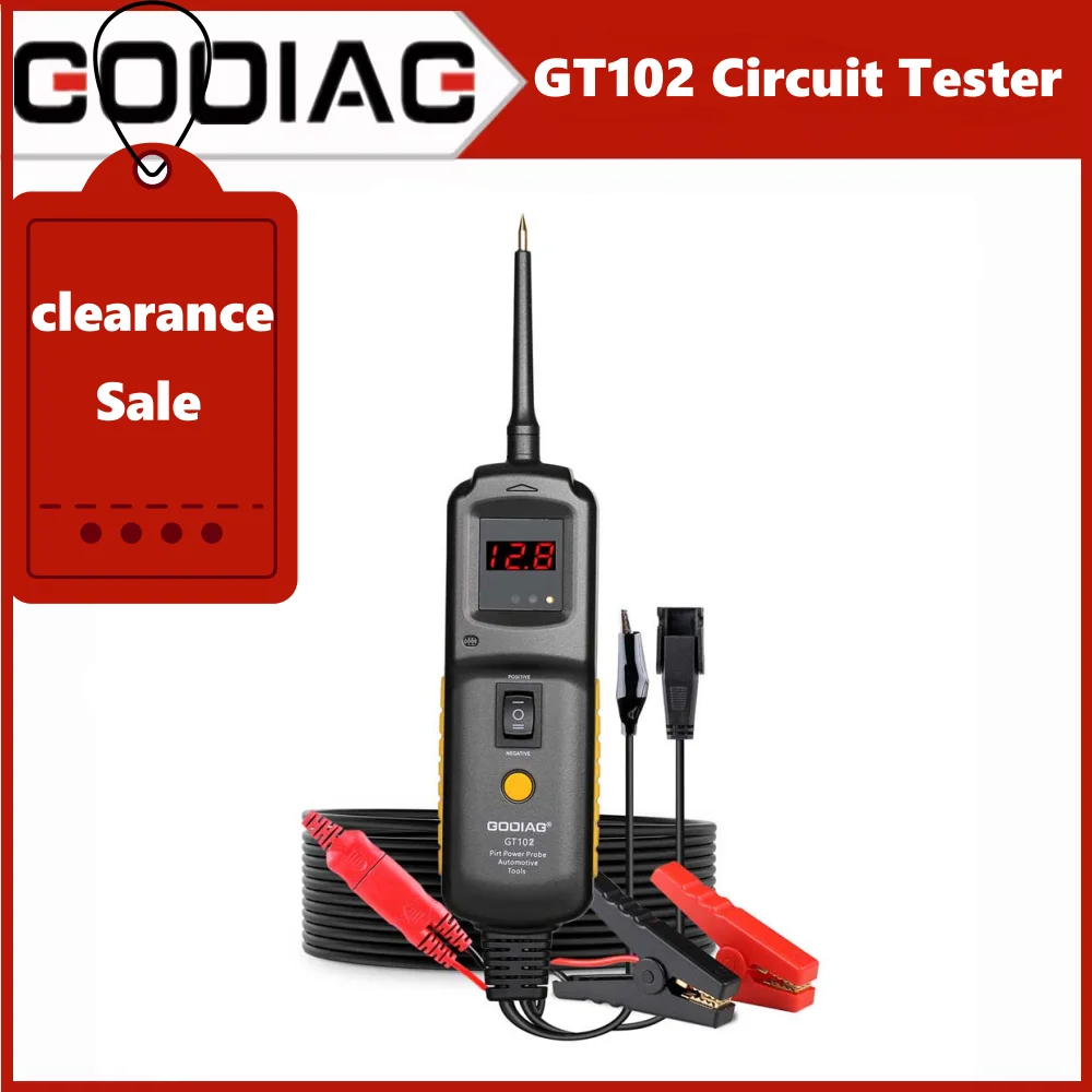 

GT102 PIRT Power Probe DC 6-40V Vehicles Electrical System Diagnosis/ Fuel Injector Cleaning and Testing/Relay Testing