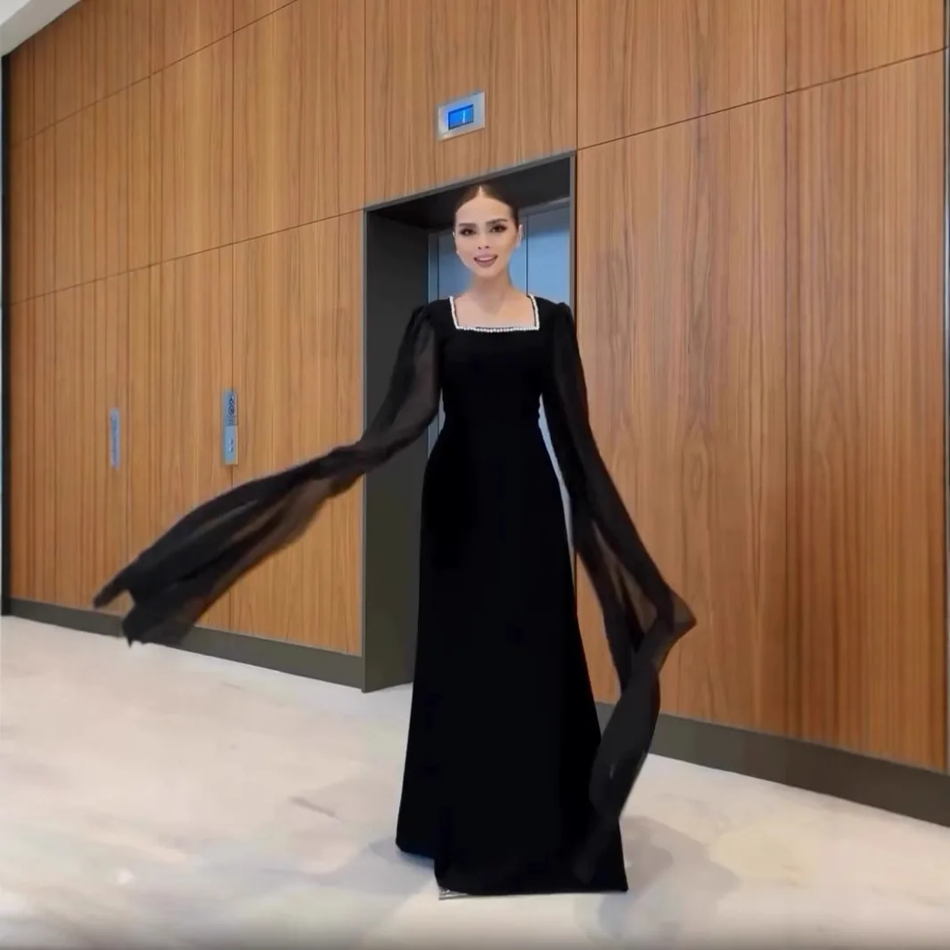 

Ele Long Sve Classic Drifting Dr 2025 Autumn Cross-Border Middle East New Sle Loose Waist A-Line Skirt Cotton Pol...