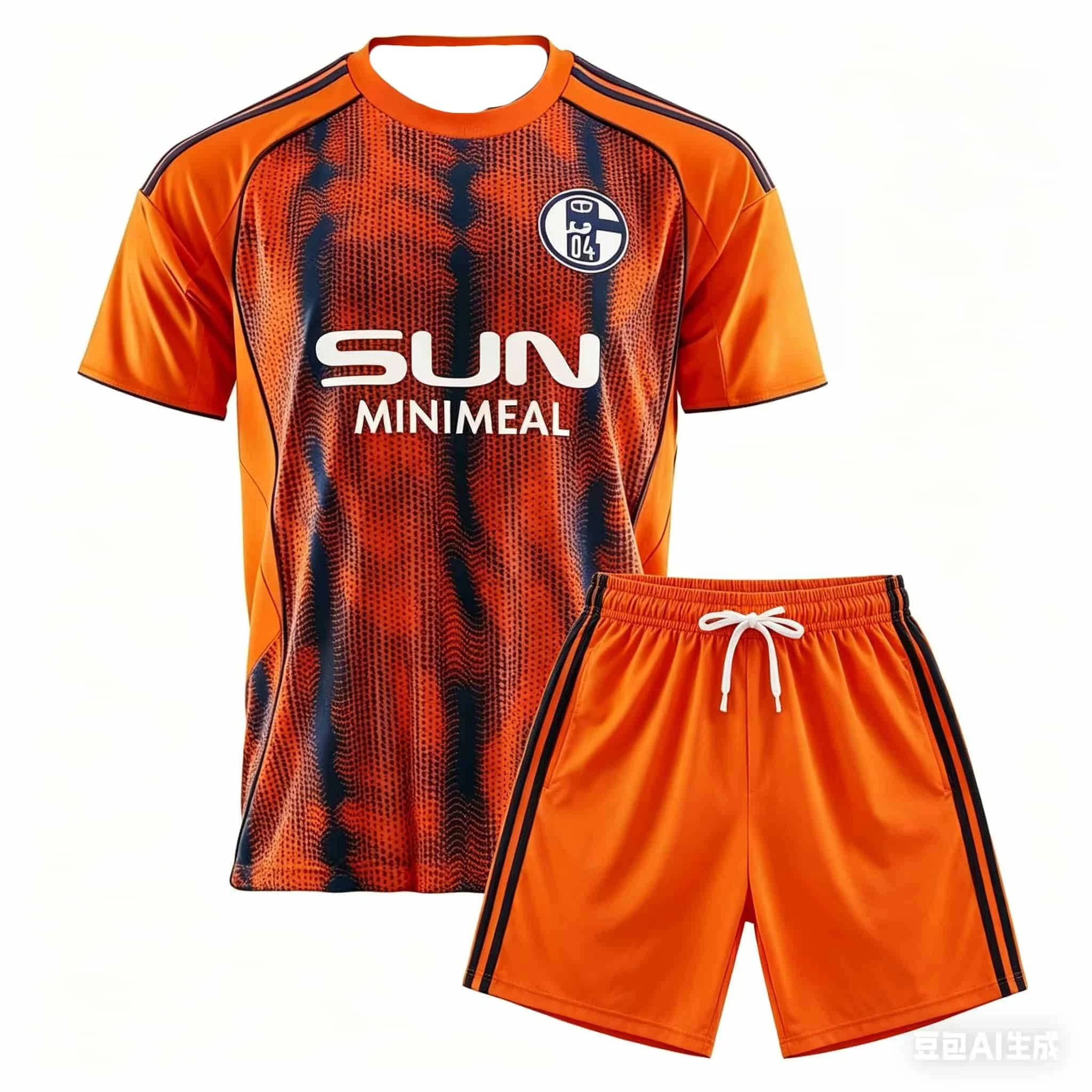 2026 New FC Schalke 04 Home Soccer Jersey Men's T-shirt Set Casual Quick Drying Suitable for Daily and Training Wear Family Tee