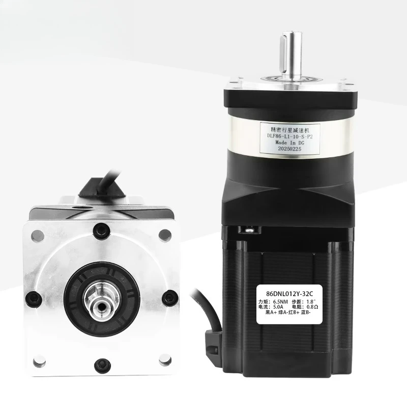 86x86x100mm High Precision 2 Phase 1.8 Nema 34 Hybrid Stepper Motor Planetary Gearbox Reducer 5:1 10:1 Ratio 48V DC CE