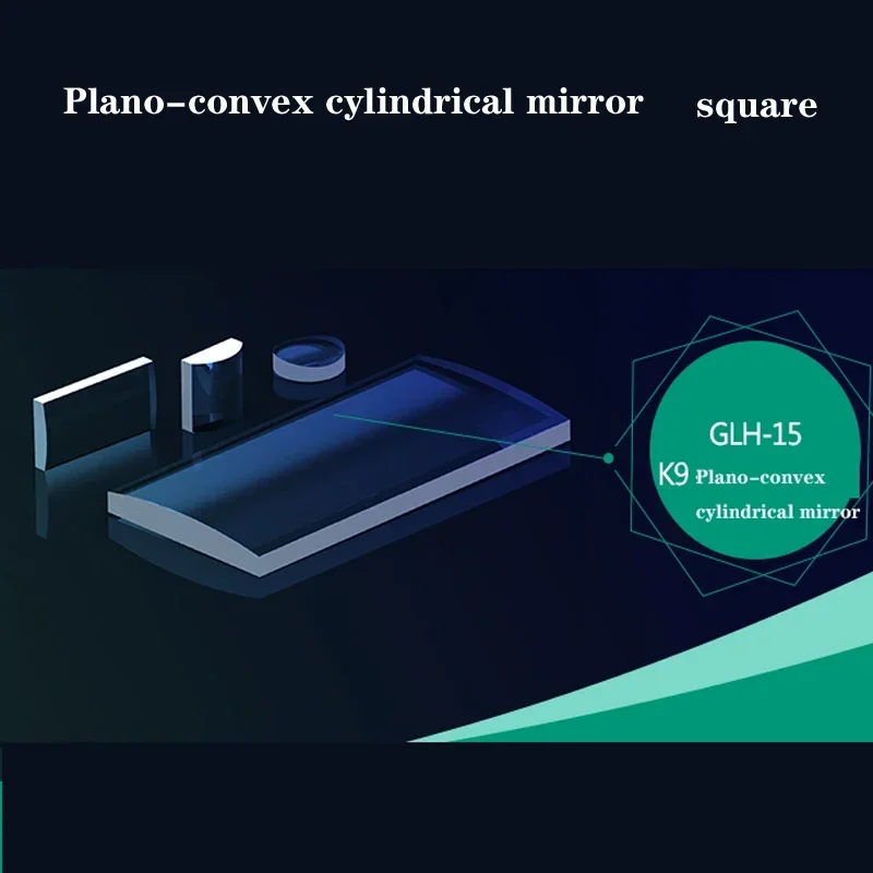 

BK-7 Plano-Convex Cylindrical Lens Square Size 40 / 60mm Uncoated K9 Cylindrical Lens Optical Experiment Focusing Beam Expanding