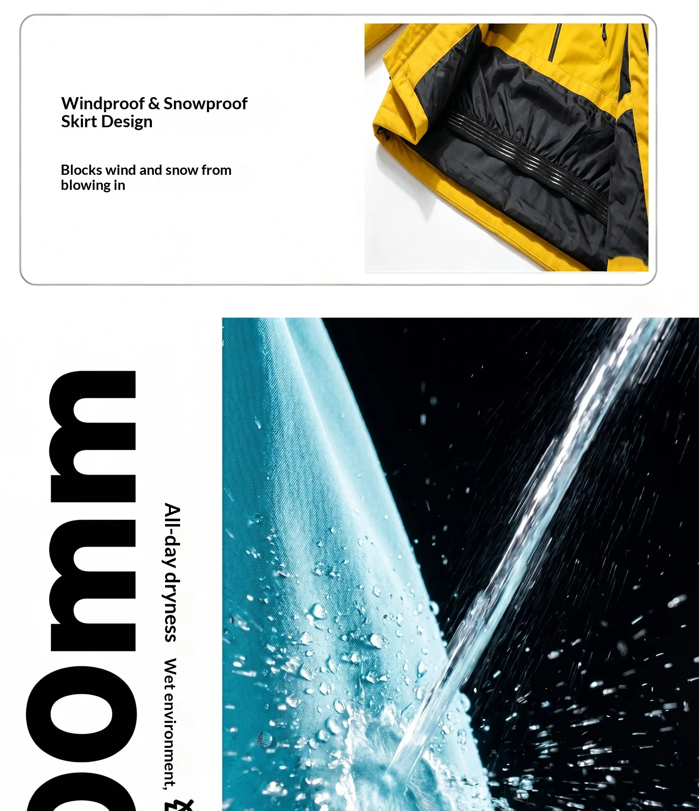 2026 APVCX Neuer Vollständig Verschweißter Unisex Oversized Ski- und Snowboardanzug Verschleißfest Warm Winddicht Wasserdicht Outdoor-Schneeausrüstung – Detail 5