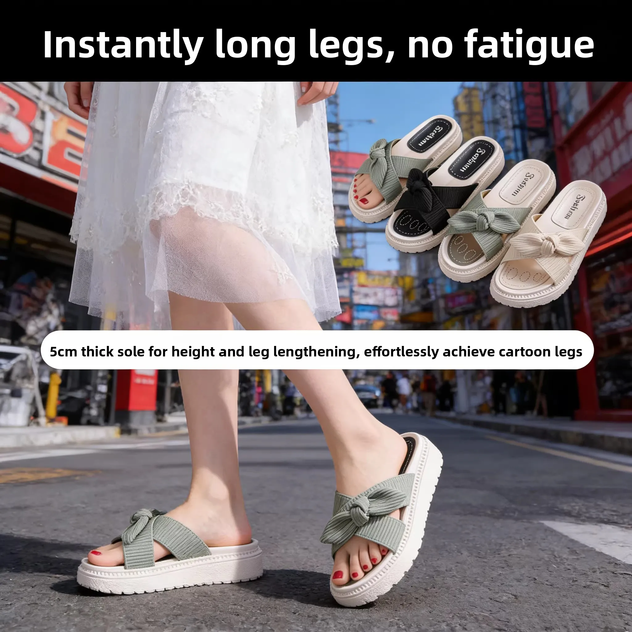 

Women's Slippers 2026 New Lightweight Comfortable Anti-slip Wear-resistant Home Daily Outdoor Wear Sandals Comfortable Fashion