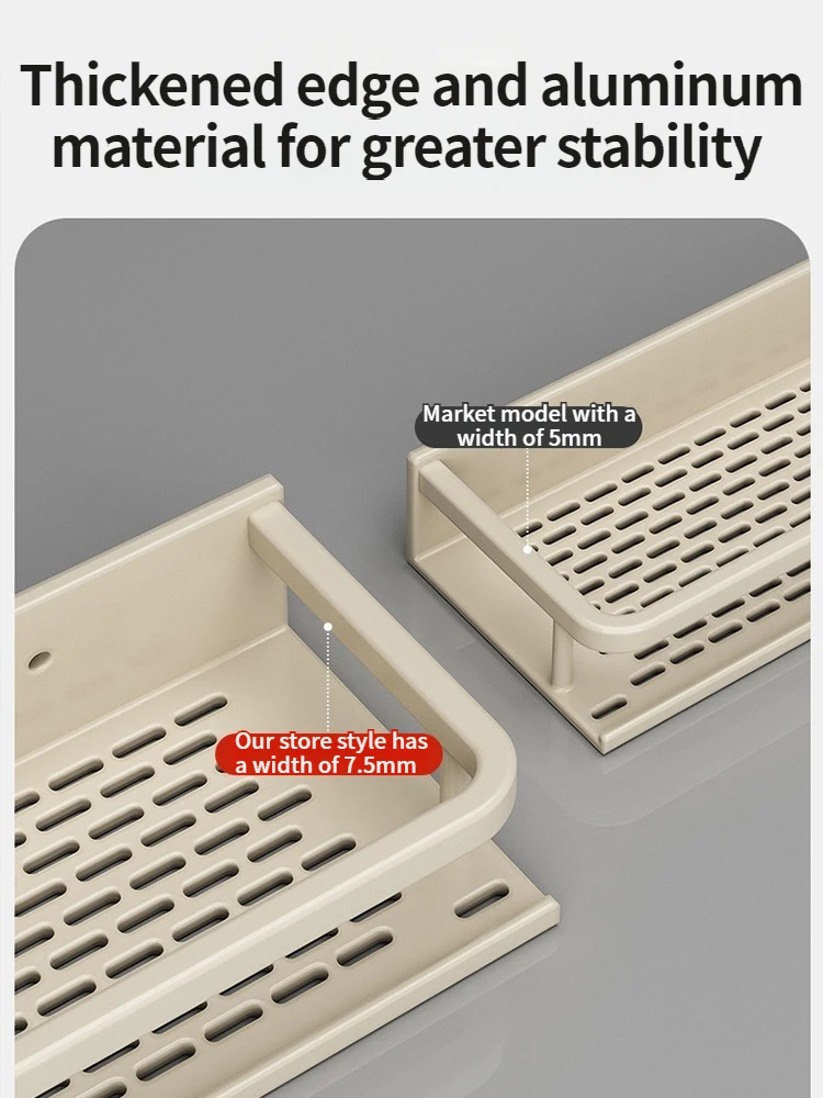 50CM-60CM Aluminum Bathroom Shelf Shelves Shampoo Rack Storage Holder Kitchen Organizer Wall Rack