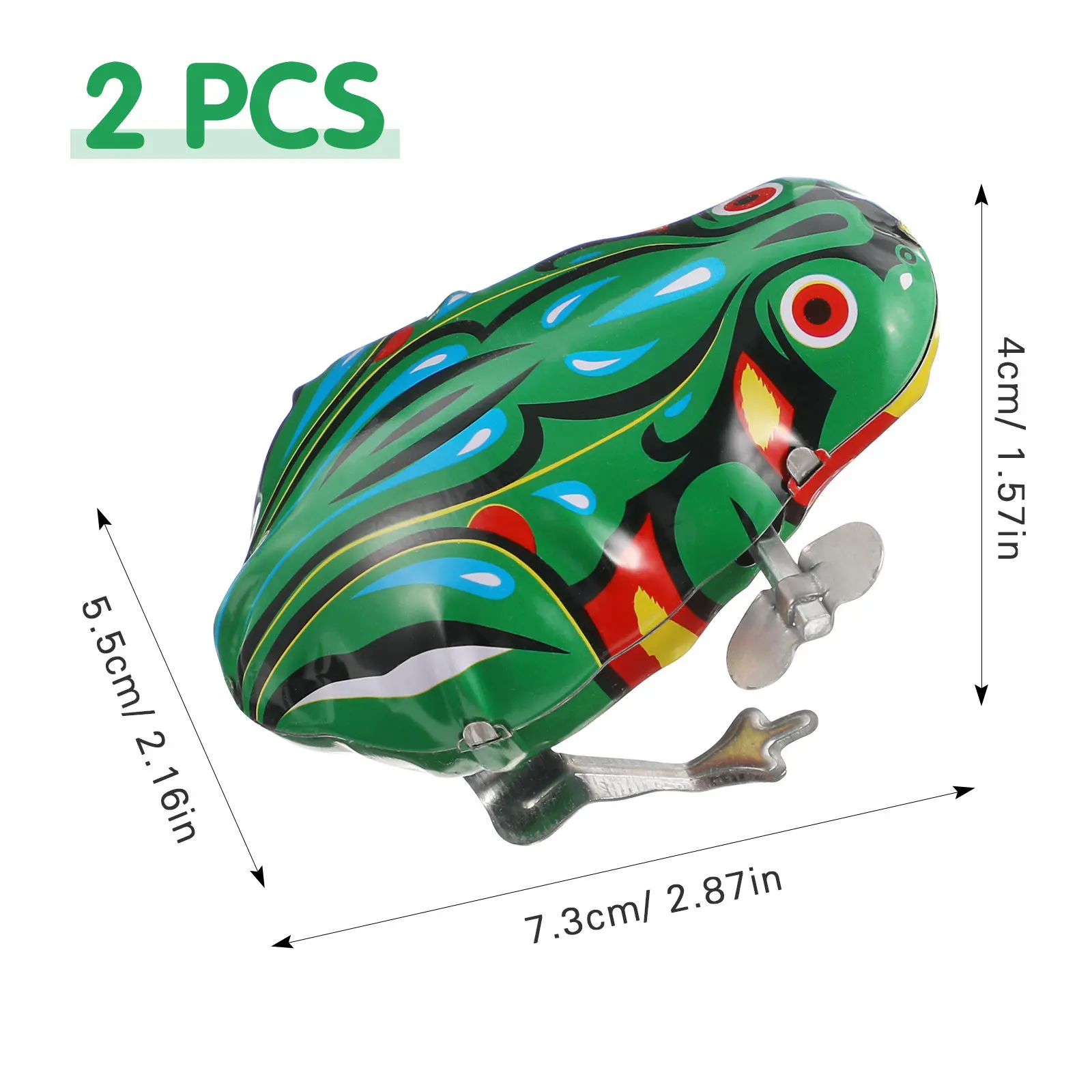 2Pcs Retro Iron Sheet Chain Educational Creative Mini Infant Interactive Gift for Kids Play Fun