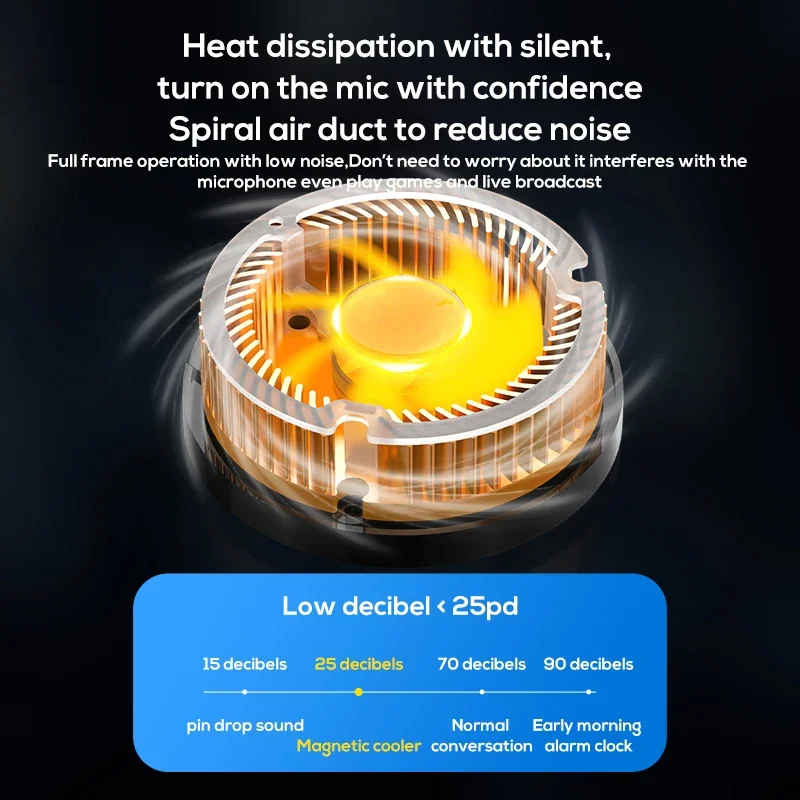 2 in 1 Mobile Phone Heat Dissipator Magnetic Phone Cooler Fan With Semi-Conductor Cooling Chip Gaming Cooling Radiator with Clip