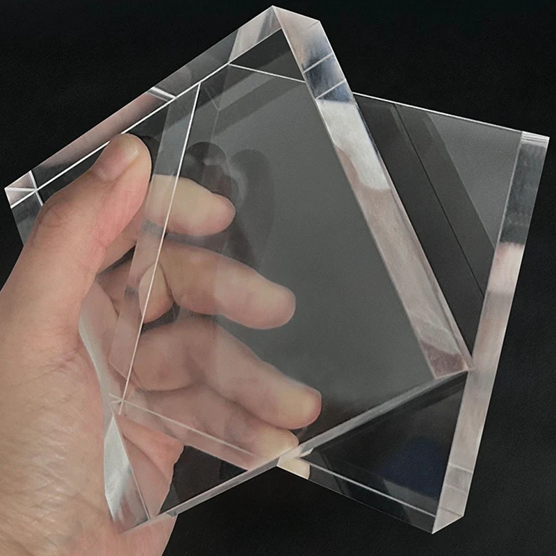 Clear Acrylic Block Sheet Board 10-40mm Thickness 50-300mm Glass PMMA Plastic Plate Handmade DIY Materials