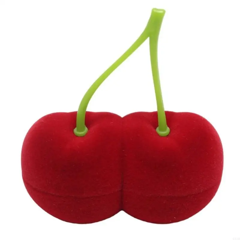 

Cherry Themed Jewelry Convenient Jewelry Travel Case Versatile Earrings Storage Box Decoration