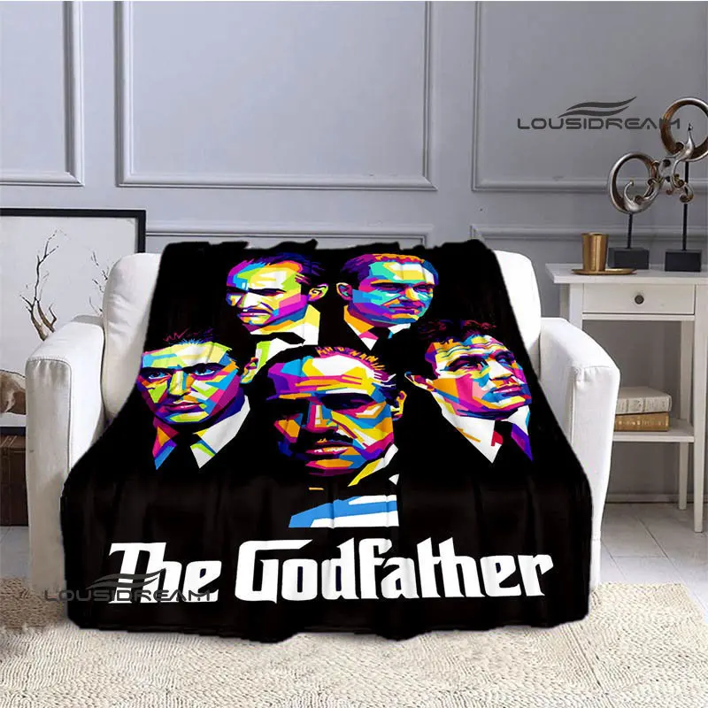 The Godfather retro Print Blanket Kids Warm Blanket Flannel Soft Cozy Blanket Sofa Bed Car Must-Have Blanket Birthday Gift