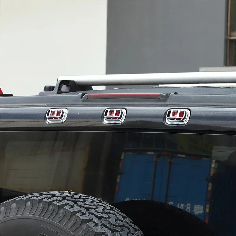 

ABS Black Car Front Rear Roof Light Protective Cover Decorative Car Accessories For Hummer H2 2003-2009